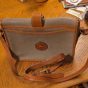 Dooney & Bourke Gray and Brown Crossbody Bag